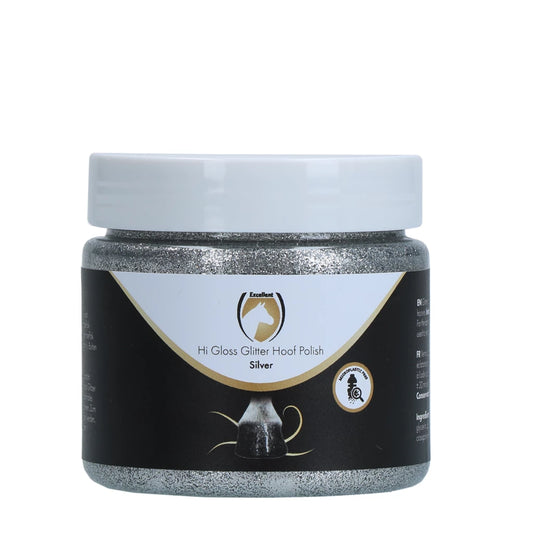 Excellent Horse Hi Gloss Glitter Hoof Polish Silver 150 ml