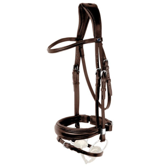 Snaffle Bridle Switch with Slide&Lock - Combined Noseband